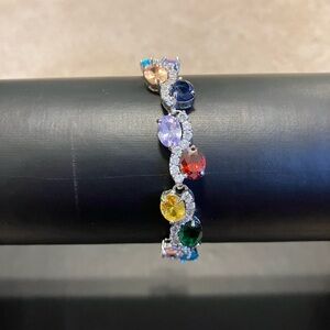 Elegant Multicolor Gemstone Bracelet